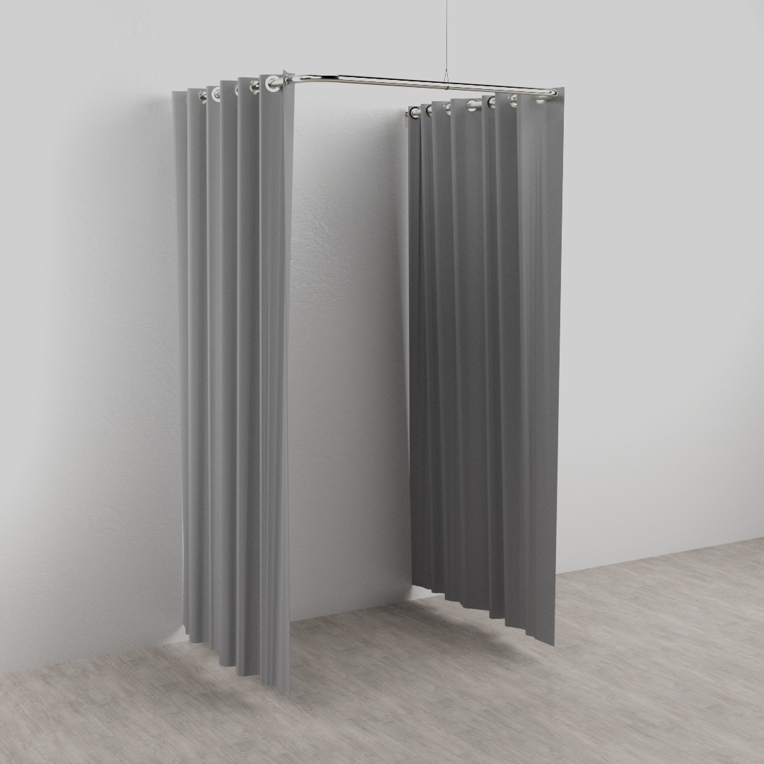 Umkleidekabine eckig B 100 T 100 cm