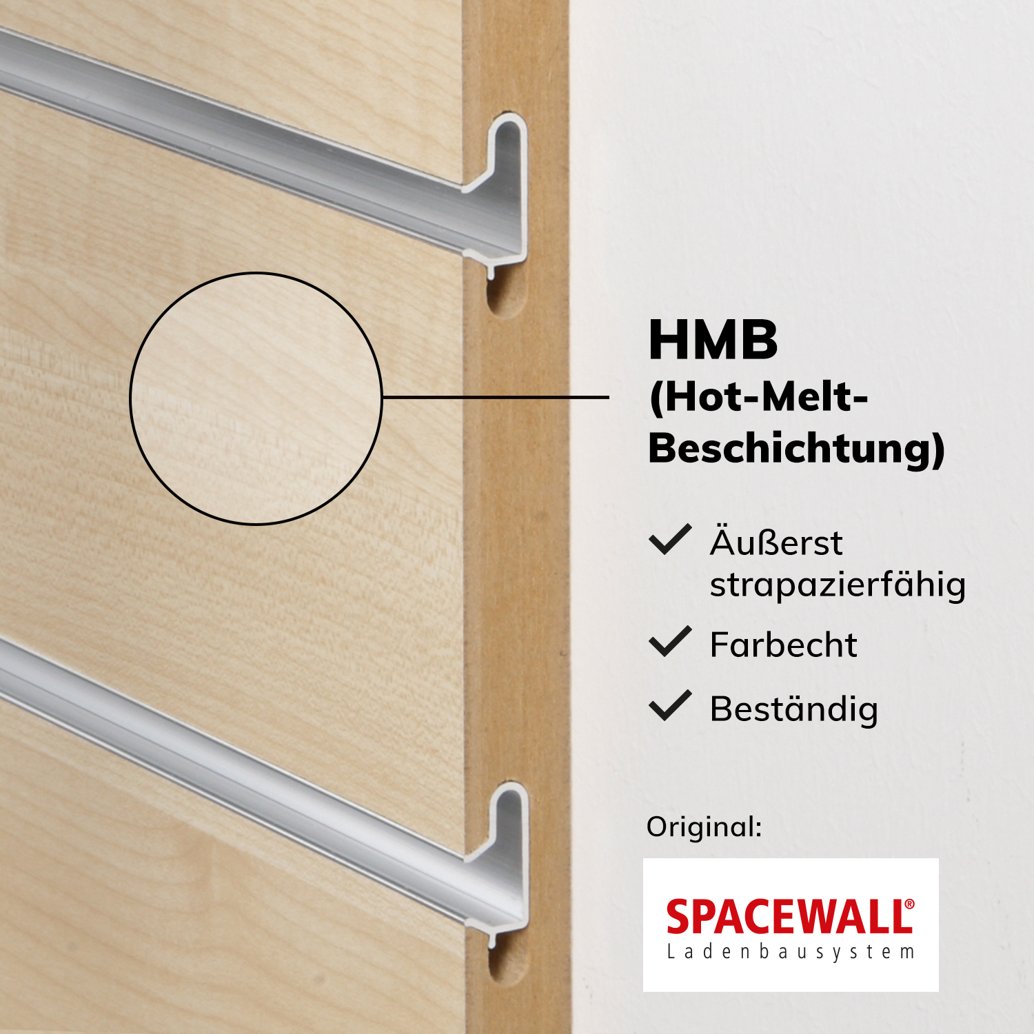 Spacewall Lamellenwand Slatwall 2er-Set Alu gebürstet Spacewall Lamellenwand Slatwall 2er-Set Alu gebürstet