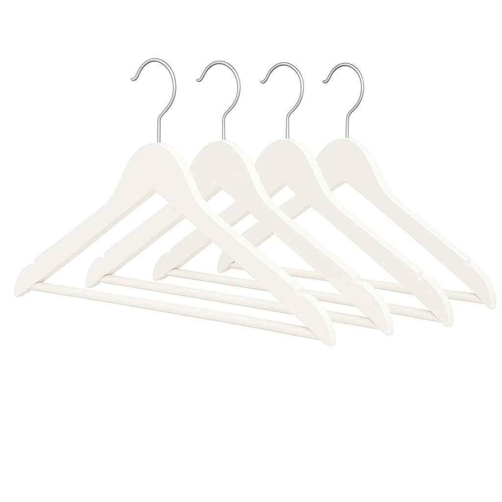 Weiße Kleiderbügel