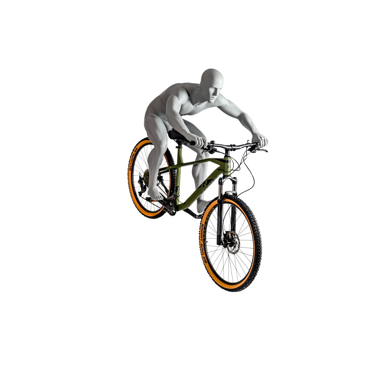 Schaufensterpuppe Mann Bike