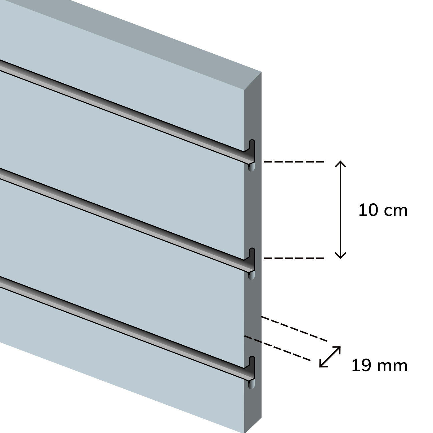 Spacewall Lamellenwand Slatwall 2er-Set weiß hochglanz Spacewall Lamellenwand Slatwall 2er-Set weiß hochglanz