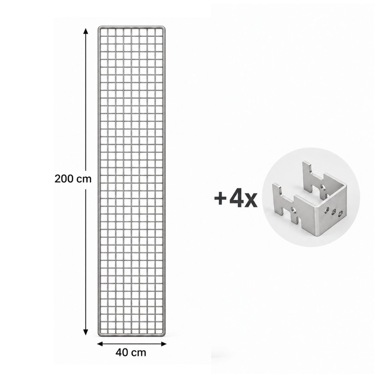 Deko Wandgitter  1er-Set: H 200 cm