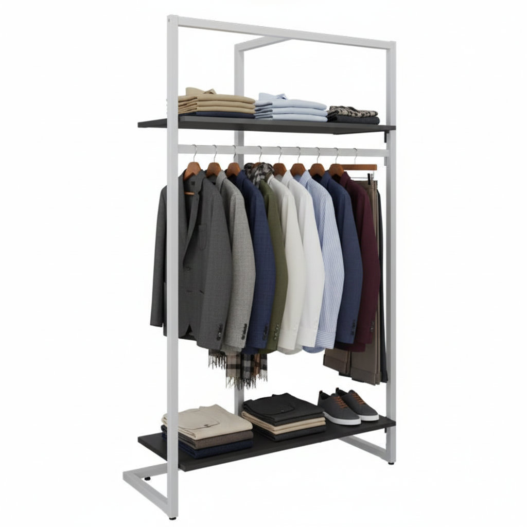 Ständer breit weiß/schwarz