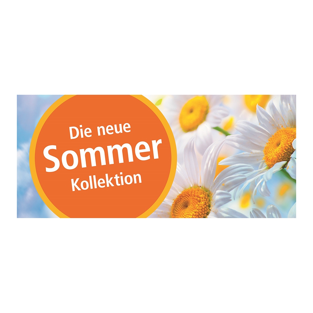 Plakat quer 'Neue Sommerkollektion'