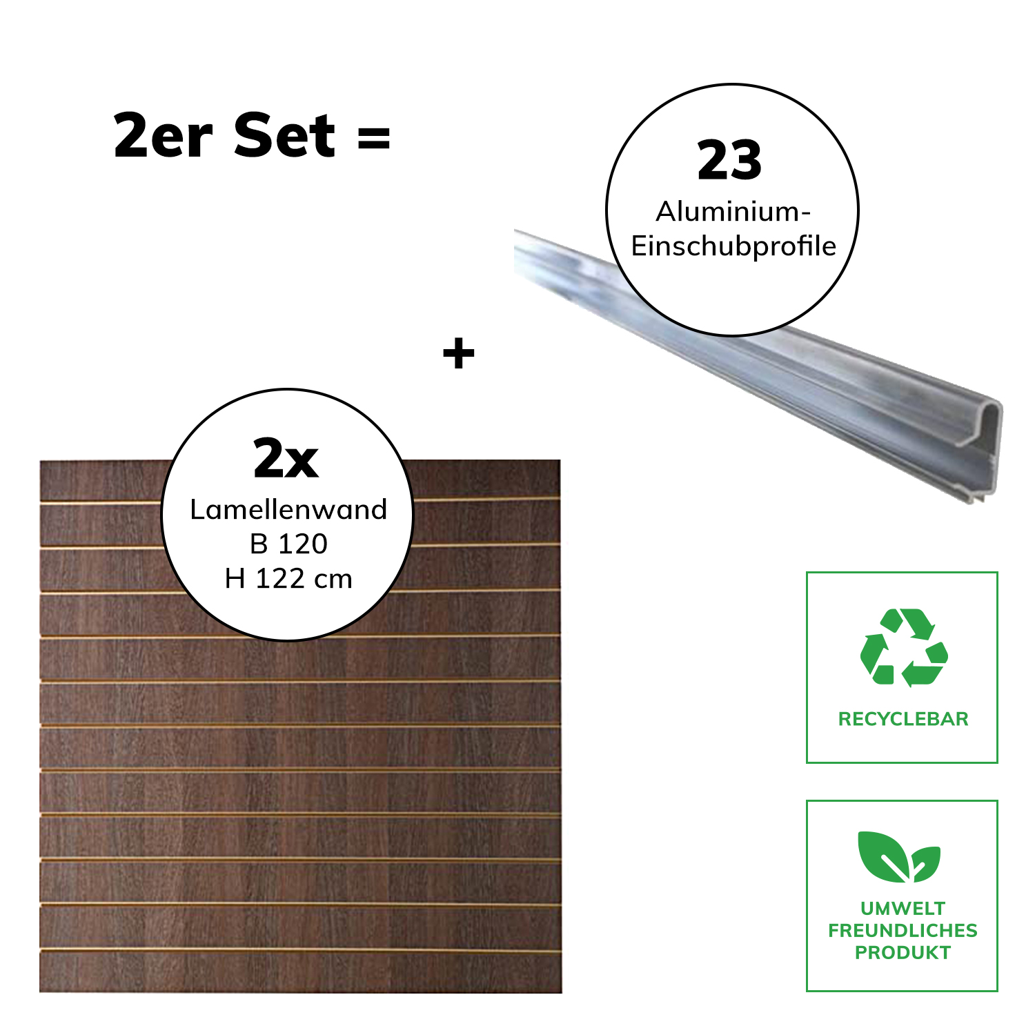 Spacewall Lamellenwand Slatwall 2er-Set Wenge Spacewall Lamellenwand Slatwall 2er-Set Wenge