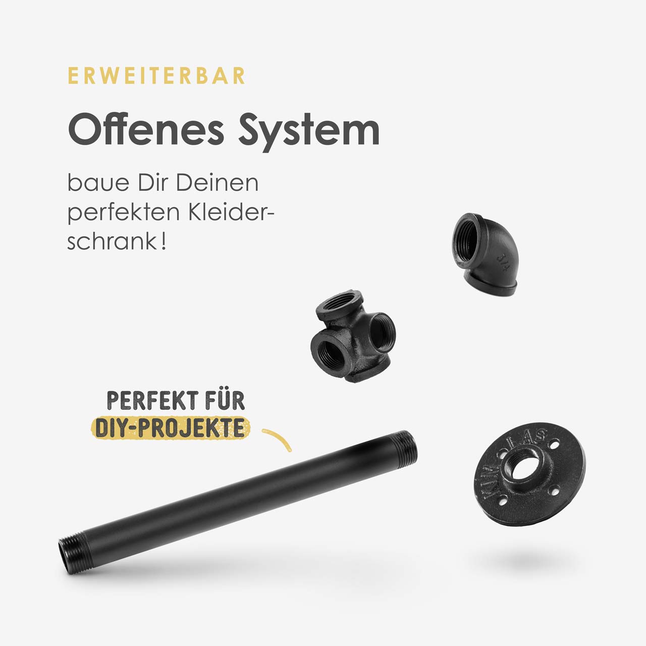 Ladenbausystem mit 5 Holzfachböden Ladenbausystem mit 5 Holzfachböden