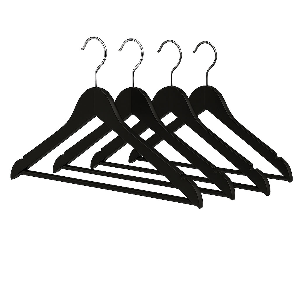 Schwarze Kleiderbügel