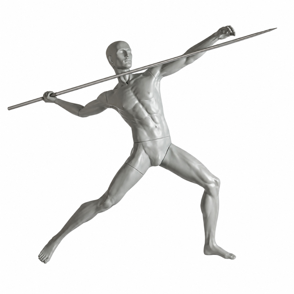 Sport Schaufensterpuppe Herren – Speerwurf