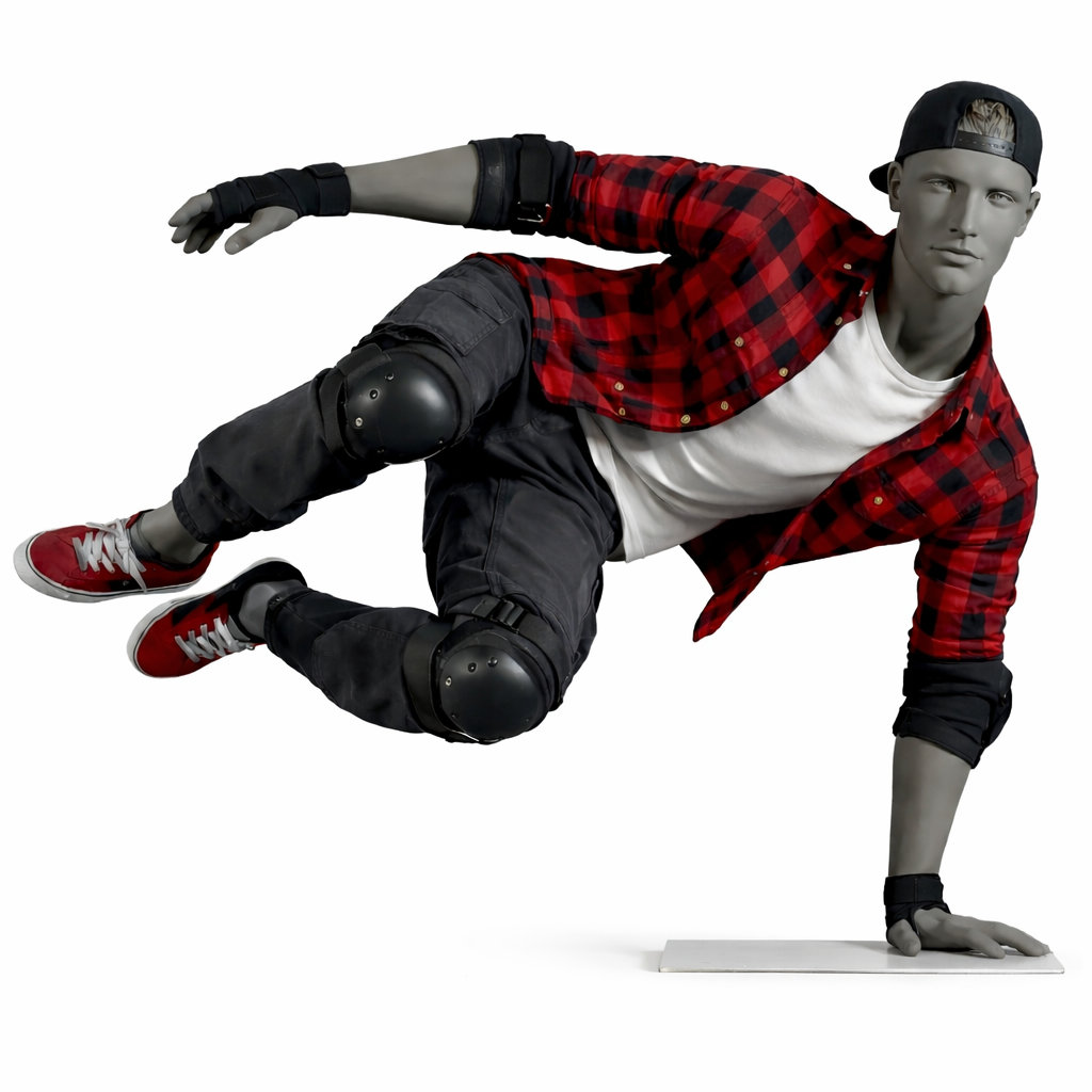 Parkour Schaufensterpuppe
