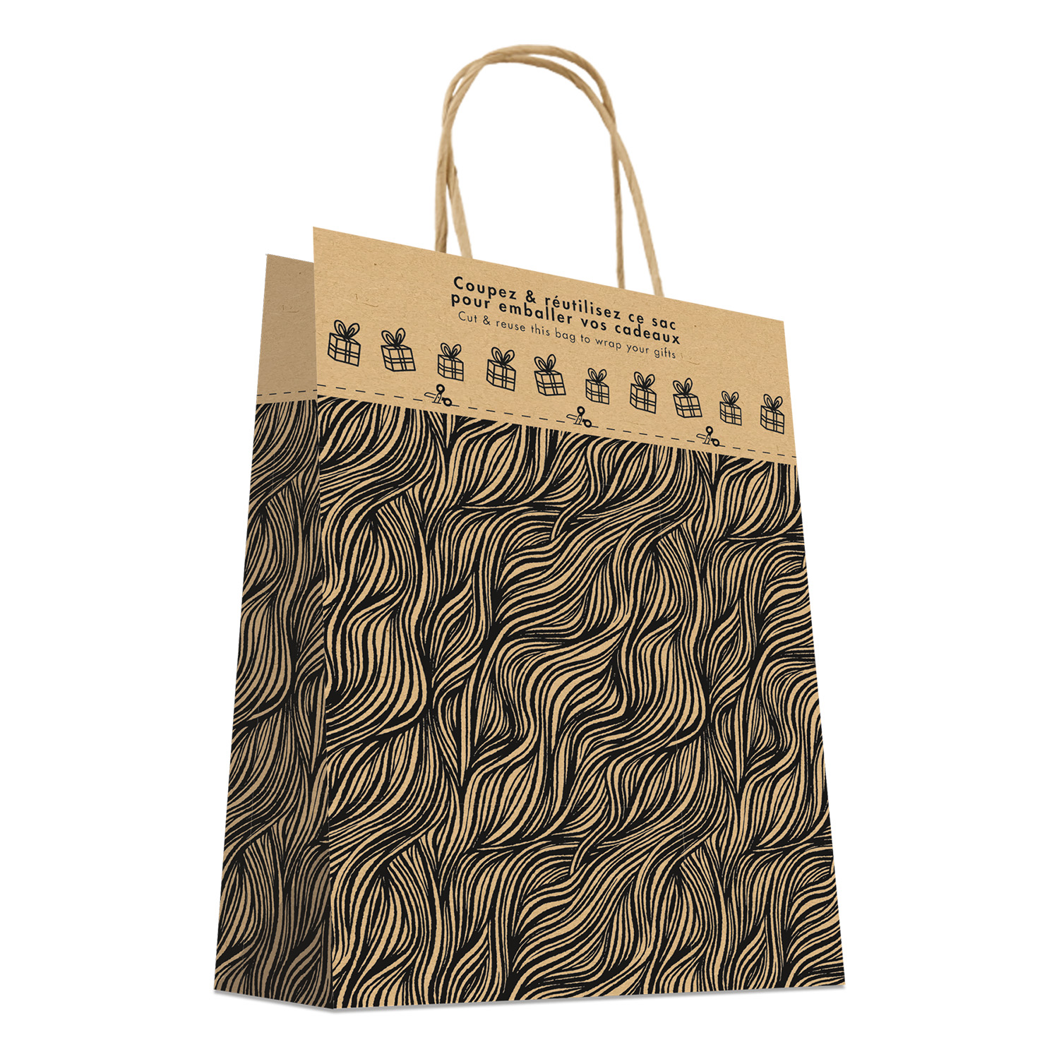 Papiertragetasche Wellen