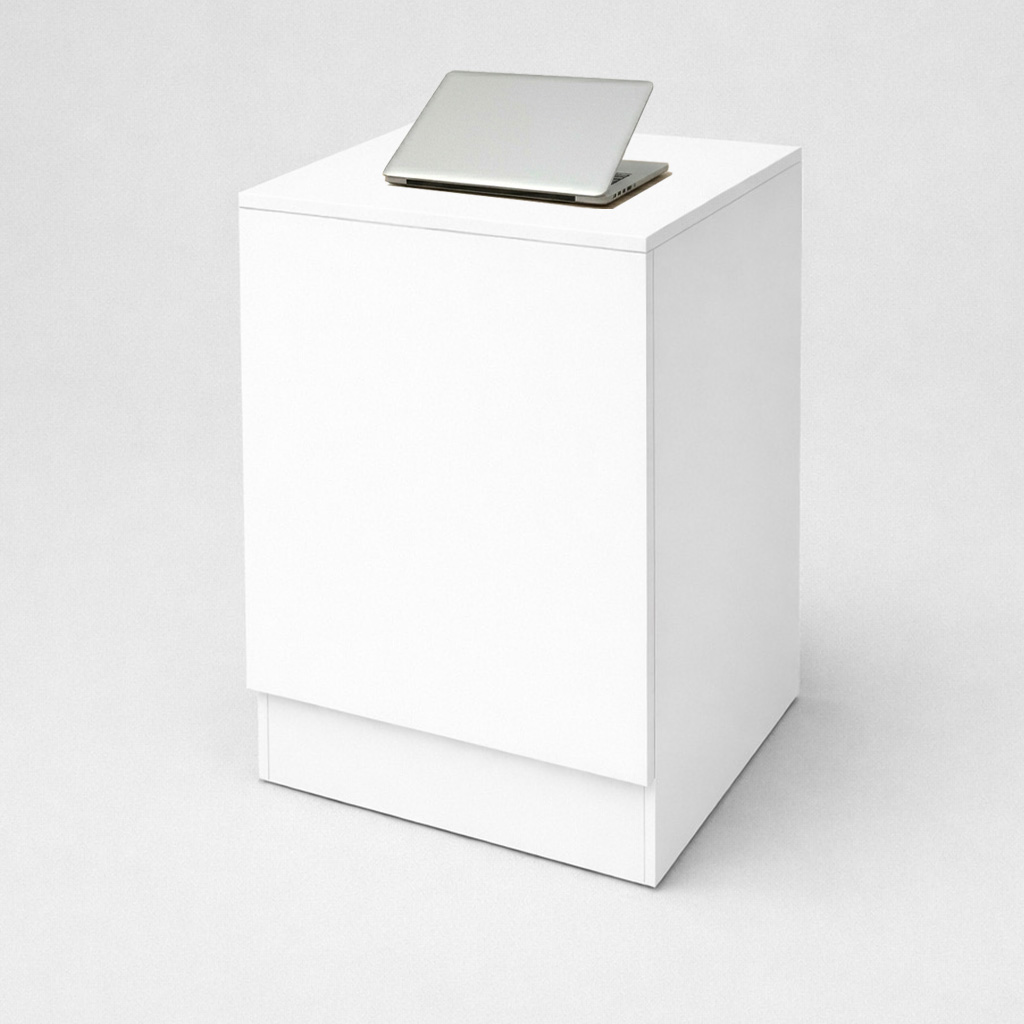 Ladentheke Dekor weiß